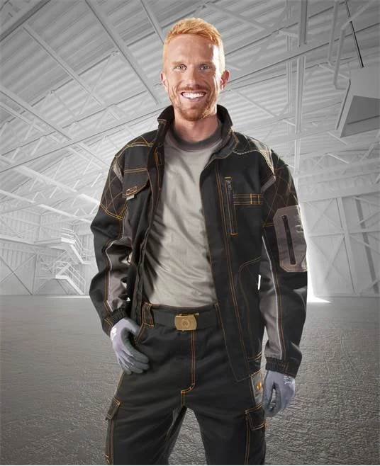 Jacheta de lucru neagra barbati, culoarea negru, 60% bumbac, Ardon VISION