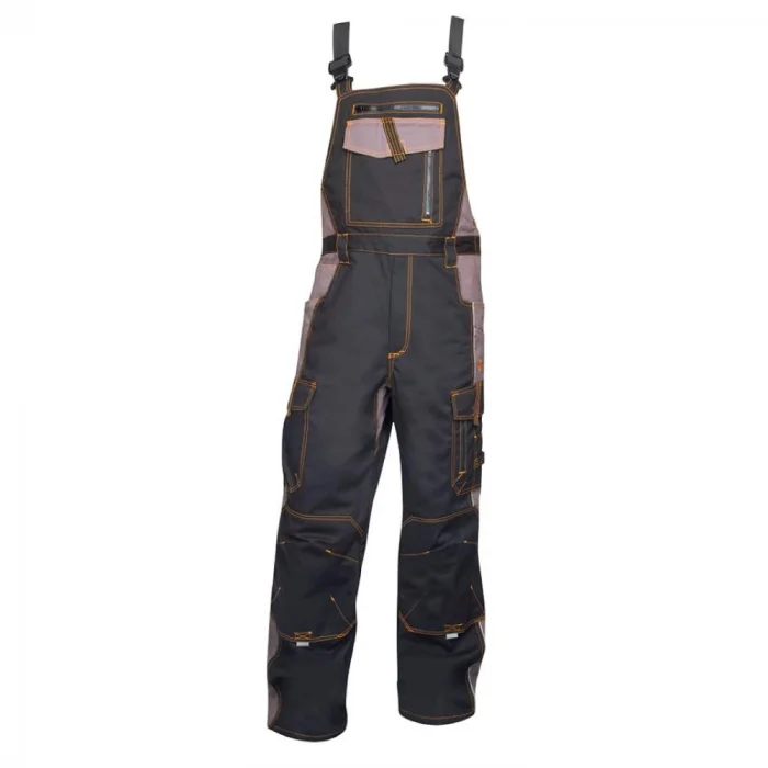 Pantaloni de lucru negru-gri cu pieptar, Ardon VISION