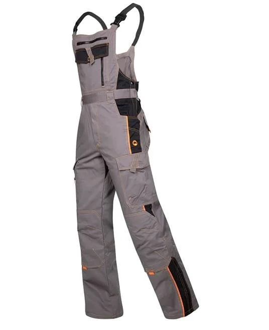 Pantaloni de lucru gri cu pieptar, culoarea negru, Ardon VISION