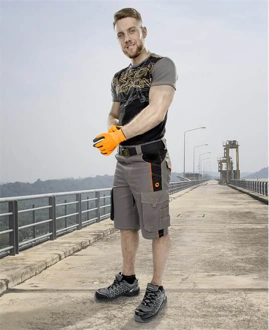 Pantaloni scurti de lucru culoarea gri-negru, Ardon VISION