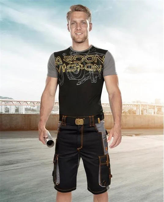 Pantaloni scurti de lucru culoarea negru-gri, Ardon VISION