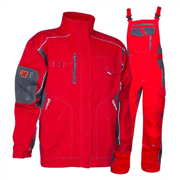 Costum Set costum cu pantaloni de lucru cu pieptar, din bumbac și poliester, 260 g/m², cu elemente reflectorizante, Ardon VISION