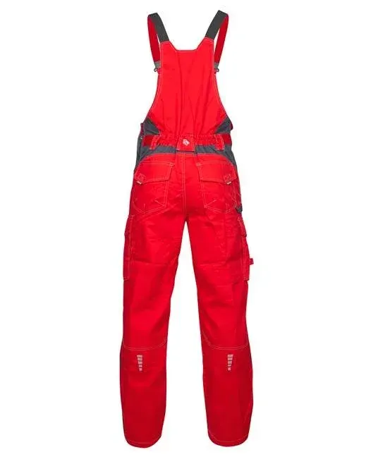 Pantaloni de lucru roșu-gri cu pieptar, Ardon VISION