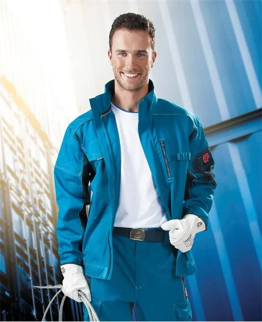 Jacheta albastră de lucru 60% bumbac, culoarea albastru, Ardon VISION