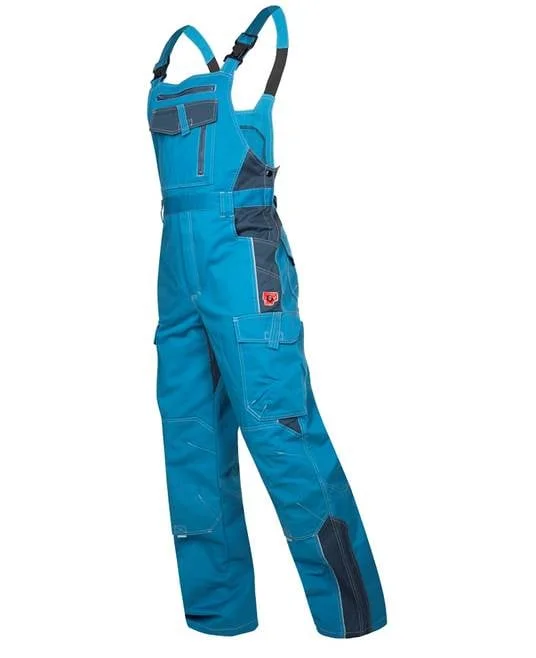 Pantaloni de lucru albaștri cu pieptar, culoarea albastru, Ardon VISION