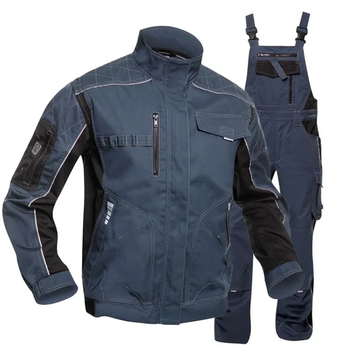 Set costum bleumarin cu pantaloni de lucru cu pieptar, Ardon VISION