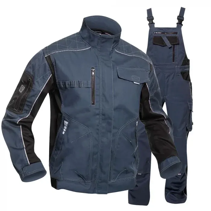 Set costum bleumarin cu pantaloni de lucru cu pieptar, Ardon VISION