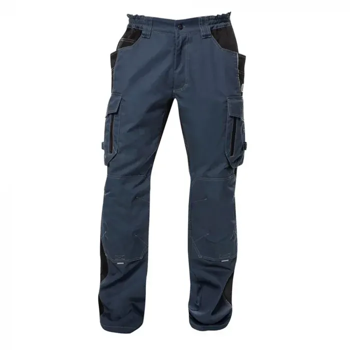 Pantaloni de lucru culoarea bleumarin standard, din bumbac și poliester, 260gr/mp, cu elemente reflectorizante, Ardon VISION, culoarea bleumarin standard