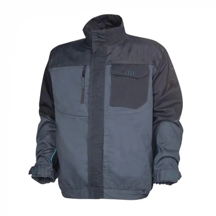 Set costum de lucru gri-negru cu pantaloni cu pieptar, Ardon 4TECH