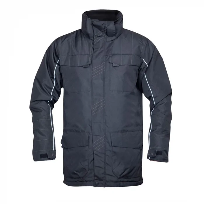 Jacheta barbati de iarna neagra impermeabila, culoarea negru, PARKA 4TECH