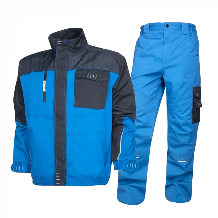 Set costum albastru-negru cu pantaloni de lucru in talie, Ardon 4TECH