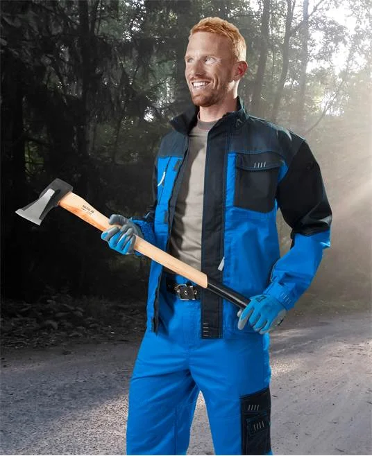 Set costum de lucru albastru-negru cu pantaloni cu pieptar, Ardon 4TECH