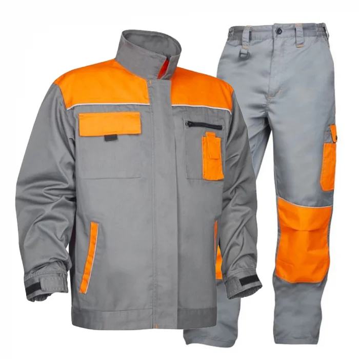 Set costum gri-portocaliu cu pantaloni de lucru in talie, Ardon 2STRONG