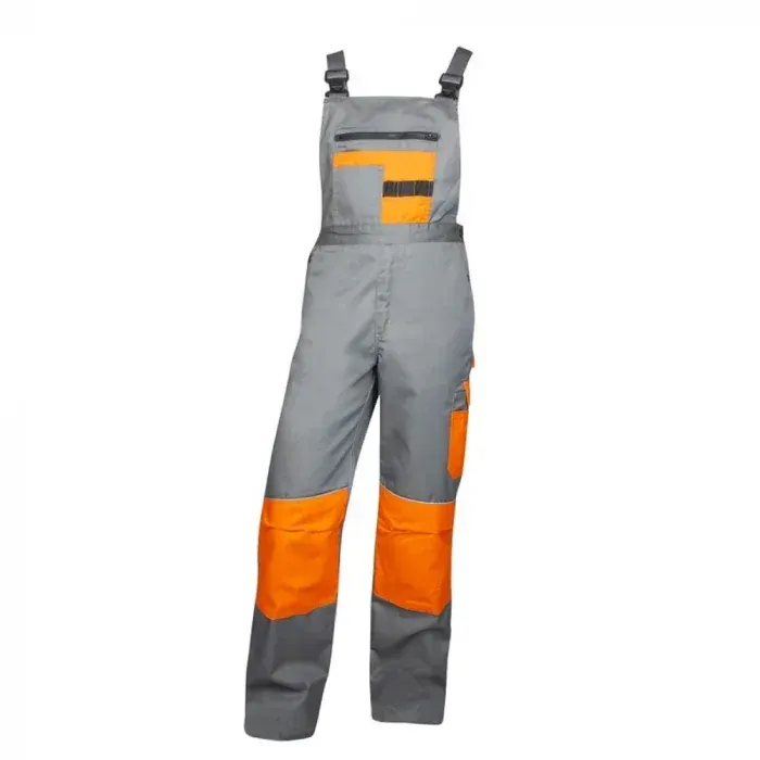 Pantaloni cu pieptar, din bumbac și poliester, 235 g/mp, cu elemente reflectorizante, Ardon 2STRONG