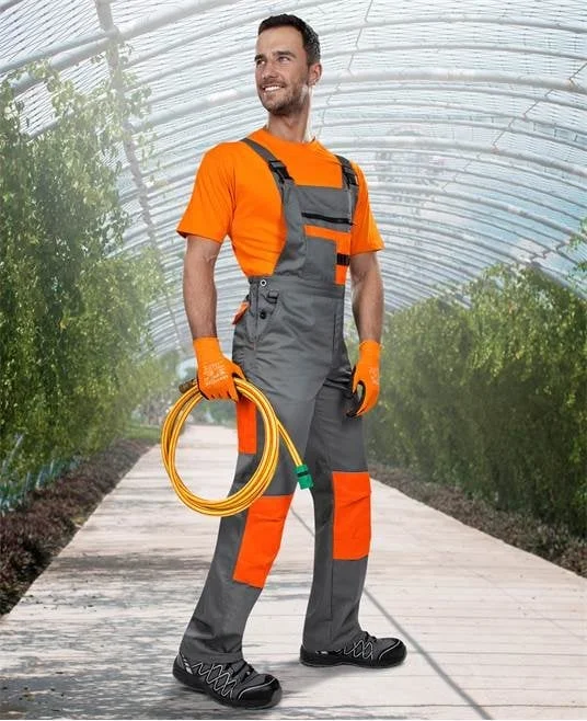 Pantaloni cu pieptar gri-portocaliu 80% poliester, Ardon 2STRONG