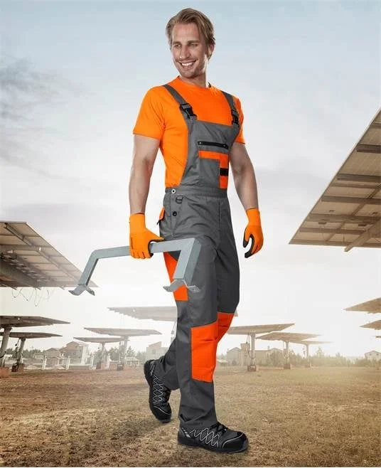 Pantaloni cu pieptar gri-portocaliu 80% poliester, Ardon 2STRONG