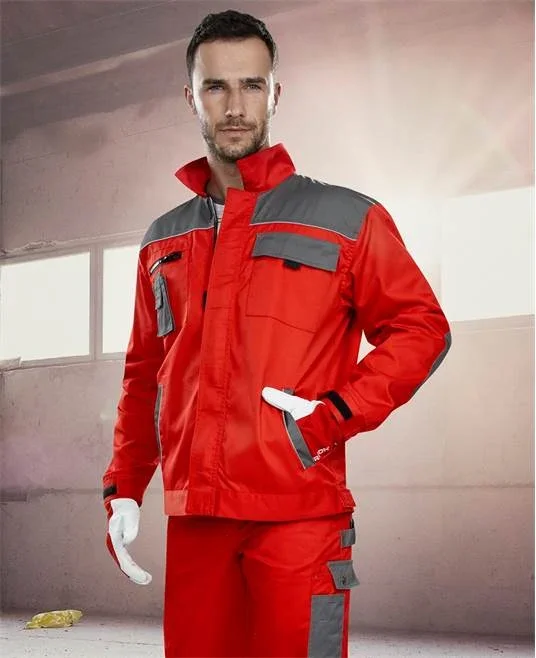 Set costum roșu cu pantaloni de lucru in talie, Ardon 2STRONG