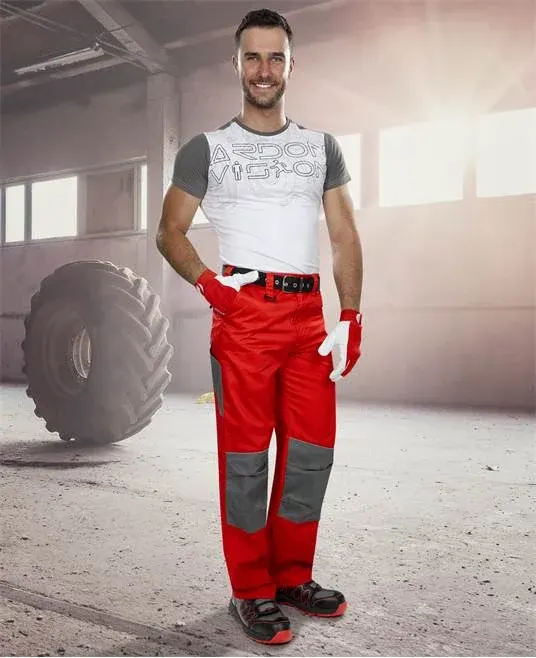 Pantaloni de lucru rosii in talie, culoarea roșu, Ardon 2STRONG