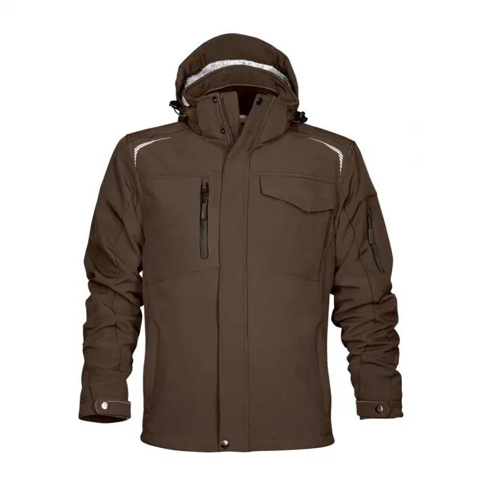 Jachetă impermeabilă cu glugă, softshell, din elastan și poliester, cu elemente reflectorizante, Ardon R8ED