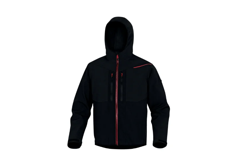 Softshell elastic rezistent la vânt și ploi, culoarea negru, HORTEN2 LIGHT, Delta Plus