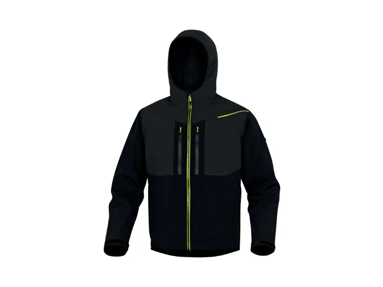 Jacheta softshell rezistenta la vant si la apa, culoarea negru, HORTEN2, Delta Plus