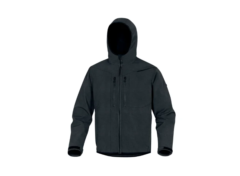Jacheta softshell rezistenta la vant si la apa, culoarea negru, HORTEN2, Delta Plus