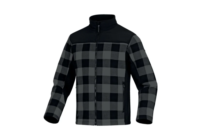 Jacheta din flanel captusita cu lână și softshell, culoarea gri, KODIAK, Delta Plus