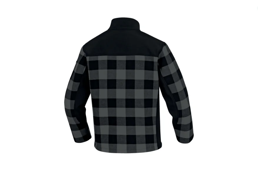 Jacheta din flanel captusita cu lână și softshell, culoarea gri, KODIAK, Delta Plus