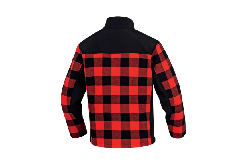 Jacheta din flanel captusita cu lână și softshell, culoarea rosu, KODIAK, Delta Plus