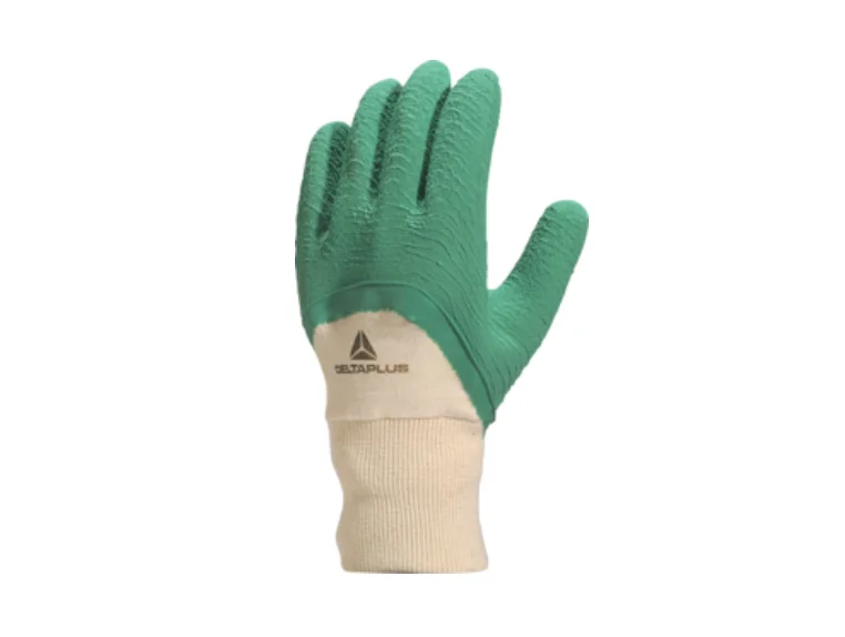 Manusi protectie cu invelis de latex, culoarea verde, LA500, Delta Plus