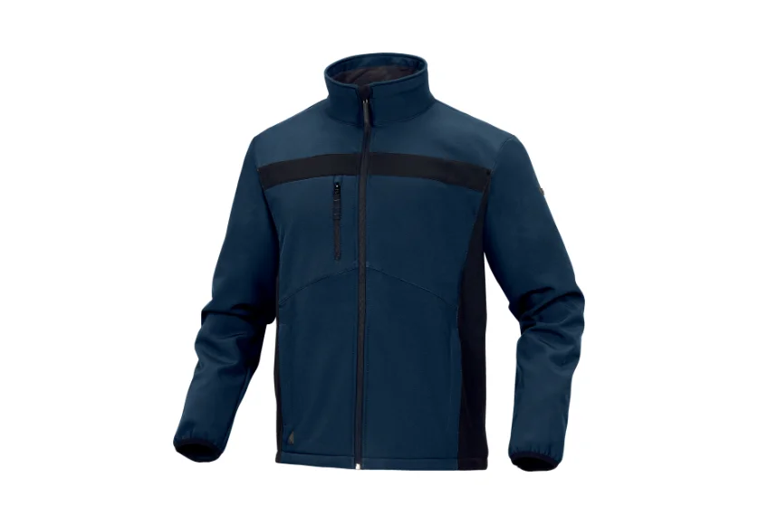 Jacheta softshell rezistenta la vant si ploi usoare, culoarea bleumarin, LULEA2, Delta Plus