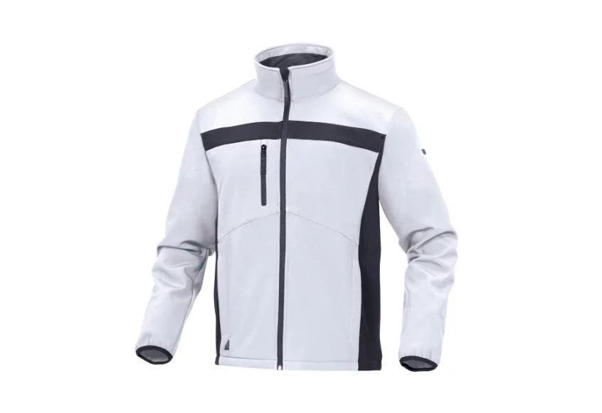 Jacheta softshell rezistenta la vant si ploi usoare, culoarea gri, LULEA2, Delta Plus