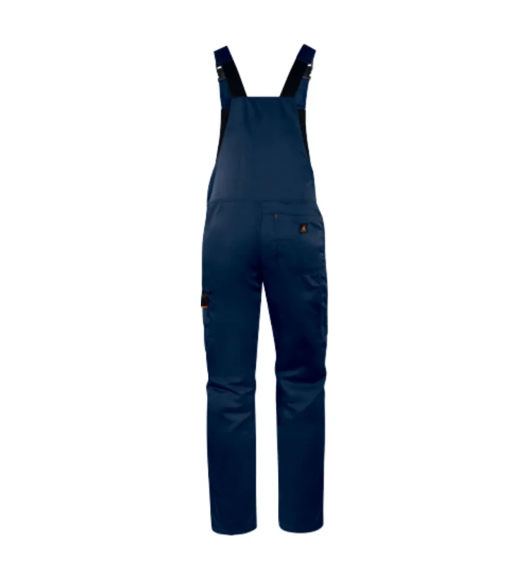 Pantaloni salopetă bleumarin din poliester și bumbac, 235 g/m², Delta Plus