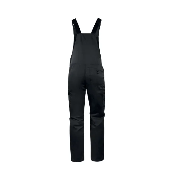 Pantaloni salopetă gri-închis din poliester și bumbac, 235 g/m², Delta Plus