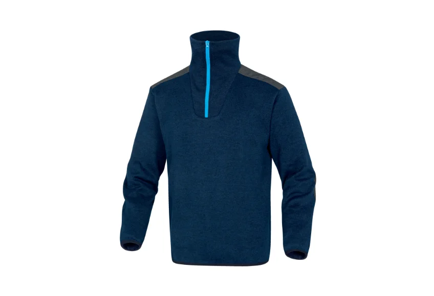 Pulover din polar cu fermoar scurt, culoarea bleumarin, MARMOT, Delta Plus