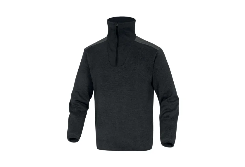 Pulover din polar cu fermoar scurt, culoarea gri, MARMOT, Delta Plus