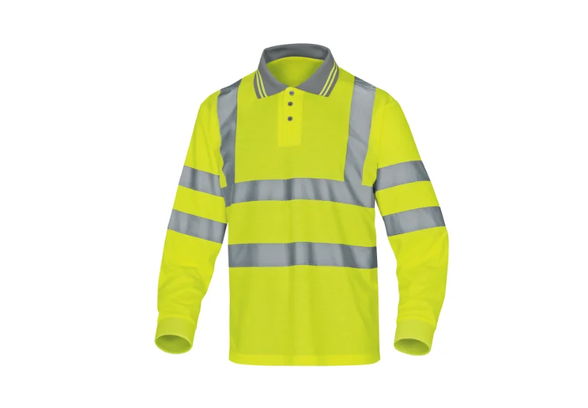 Tricou polo reflectorizant cu maneci lungi, Meteor, culoarea galben - Delta Plus