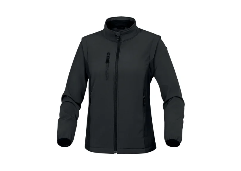 Jacheta softshell pentru femei, culoarea gri, rezistentă la vânt și ploi ușoare, MYSEN2F