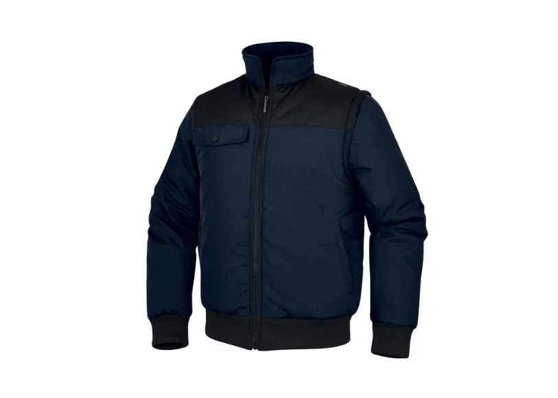 Jacheta cu maneci detasabile rezistenta la vant, culoarea bleumarin, NEWDELTA2, Delta Plus