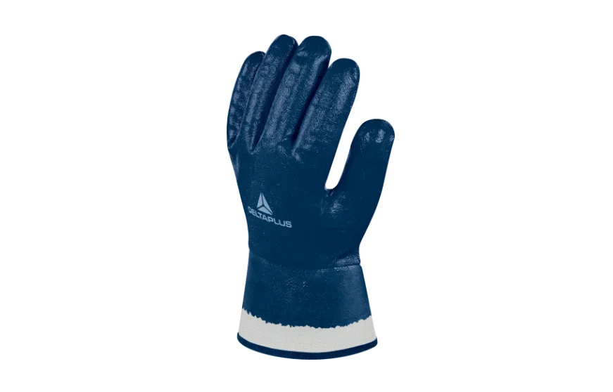 Mănuși de protecție mecanică etanșe cu strat de nitril, culoarea albastru, NI175