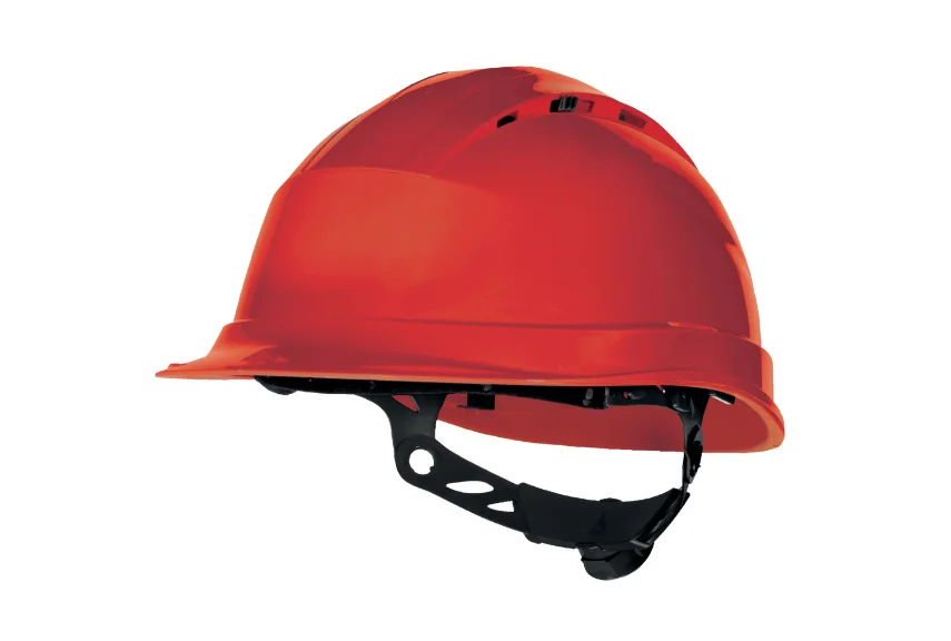 Casca santier de protectie ventilata, culoarea roșu, QUARTZ UP IV, Delta Plus