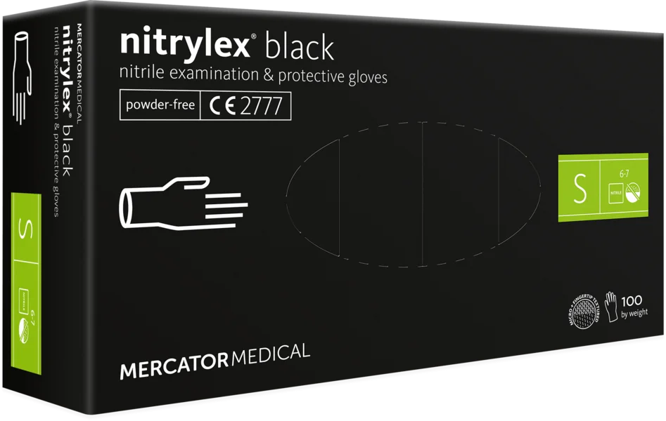 Manusi horeca negre de unica folosinta, culoarea negru, din nitril, Nitrylex Black
