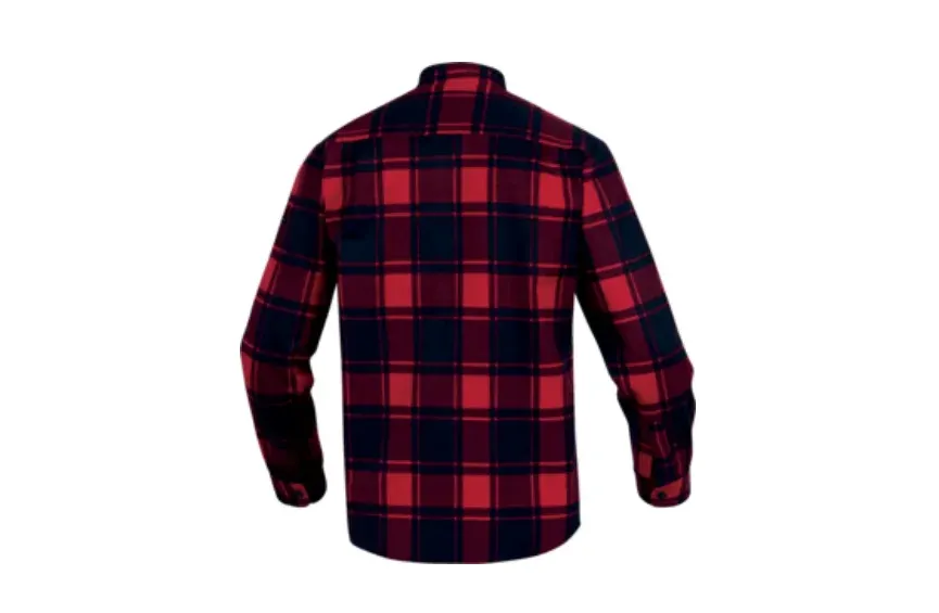 Cămașă de lucru din flanel 100% care îmbină stilul și căldura, culoarea rosu, RUBY