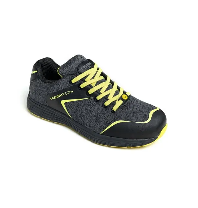 Pantofi de protecție cu bombeu și lamelă, Rossini Tech Neon, S1P, culoarea gri