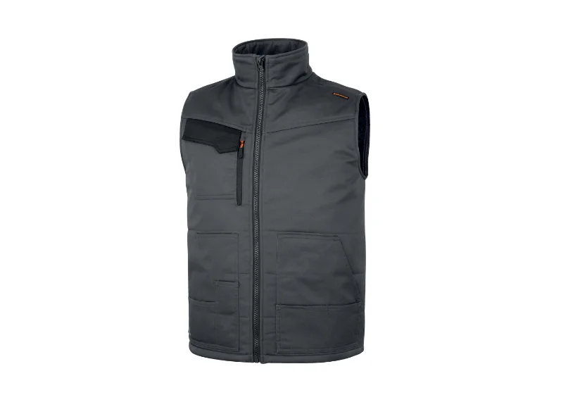 Vesta cu 9 buzunare, culoarea gri, rezistenta la vant, STOCKTON3, Delta Plus