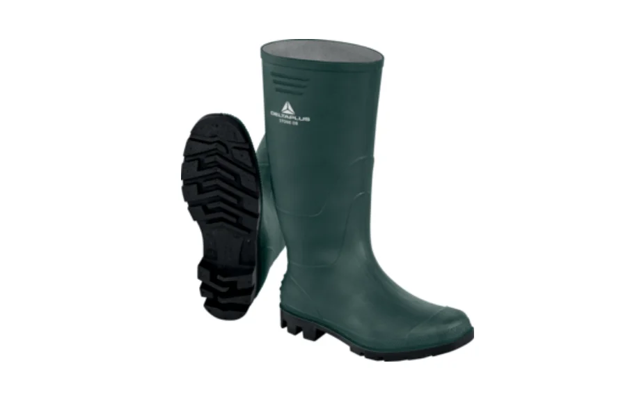 Cizme de lucru uz general confortabile și ușoare din PVC, STONE OB FO, culoarea verde