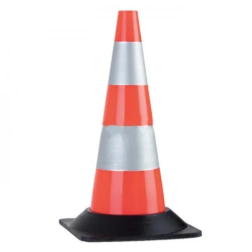 Con reflectorizant de semnalizare, culoarea multicolor, alb, roșu, 50 cm inaltime, CVM