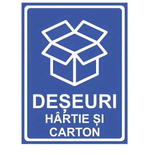Semn indicator hartie si carton, eticheta autocolanta