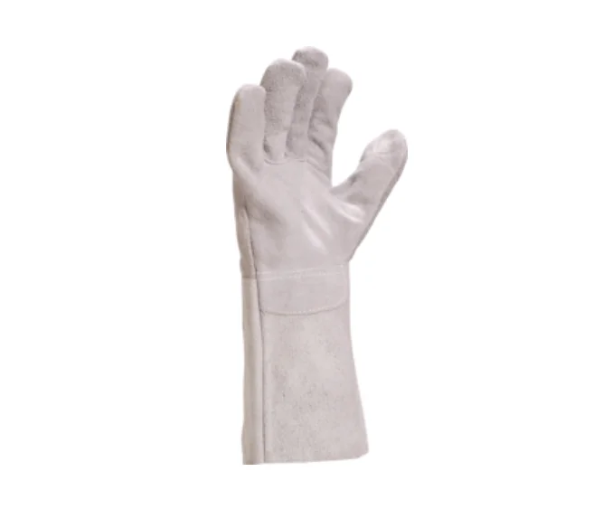 Manusi de sudura din piele groasa, culoarea gri, pentru industria grea, TC716 Delta Plus