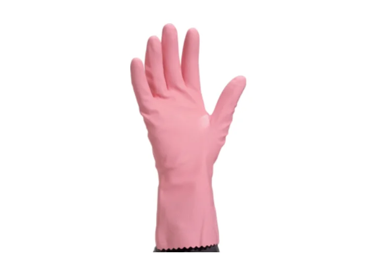 Manusi de protectie chimica rezistente la substante usor agresive, culoarea roz, VE210